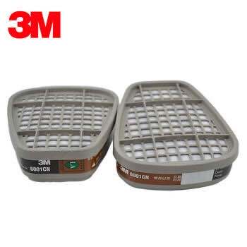 3M防毒面具虑盒6001CN有机气体喷漆化工蒸汽甲醛虑毒盒6200