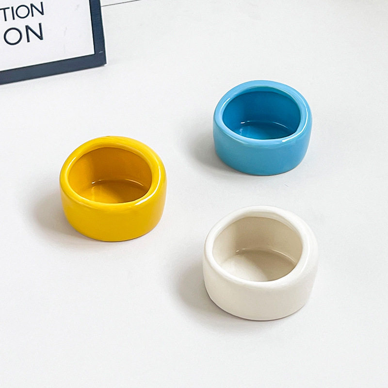 【盆底加深】简约风小宠生活食盆陶瓷饮水盆仓鼠饭碗防飞溅食盒,宠物/宠物食品及用品,鼠类饮水器/水樽,淘宝优惠券,粉丝福利购,淘宝优惠卷