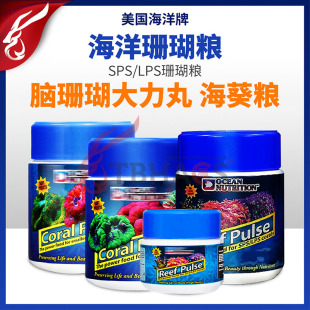 美国海洋牌珊瑚粮脑类珊瑚大力丸海葵大颗粒混合sp lps粉末珊瑚粮