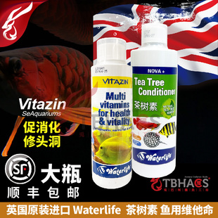 英国Waterlife茶树素维生素免疫力维他命水族饲料添加龙鱼防兜嘴