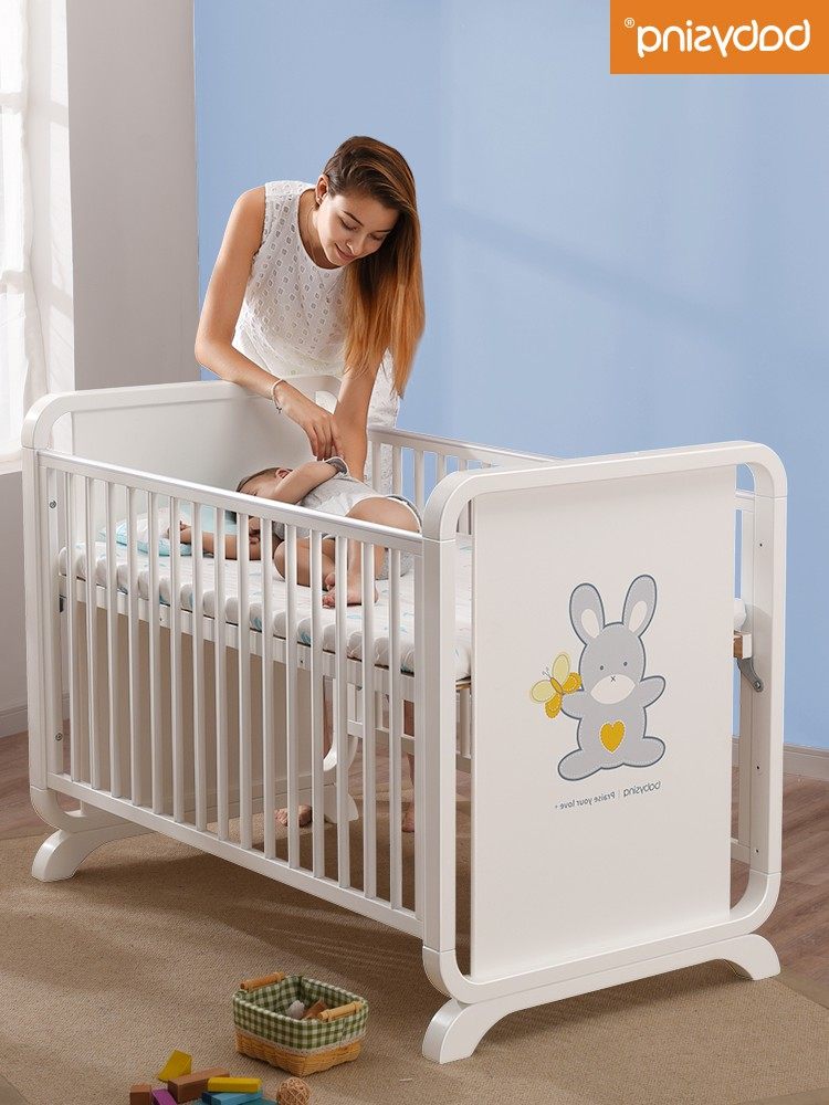 法国babysing婴儿床实木多功能拼接大床新生儿进口松木宝宝