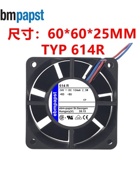TYP 614R 24V 104mA 2.5W 6025 德国原装直流风扇 轴流散热风扇