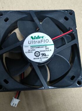 U80T24MS4A7-51 Nidec 8025 24V 0.165A 8CM 变频器风扇