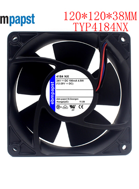全新德国风机TYP 4184N风扇24V  4.5W 12038 金属耐高温散热风扇