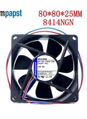 全新 现货德国风机TYP 8414NGN风扇 8CM 8025 24V 2.8W 散热风扇