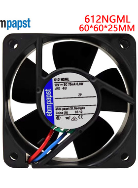 612NGML正品全新直流风机 6025 12V 0.9W 6厘米轴流风机 风扇