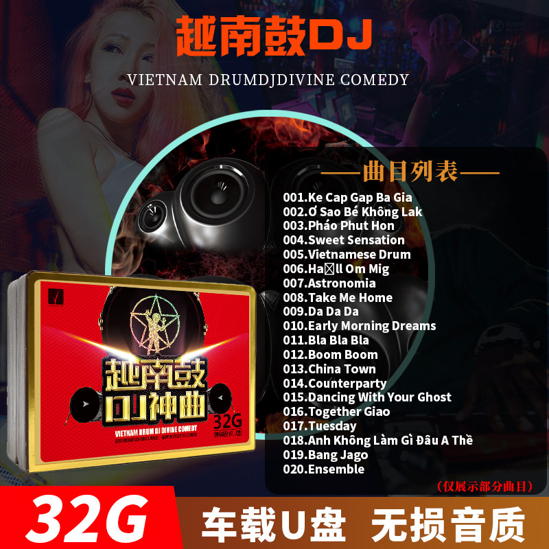 汽车载u盘越南鼓DJ流行硬曲蹦迪炸街嗨曲劲爆重低音车用音乐优盘_虎窝淘