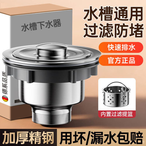 JOIUWW厨房水槽过滤漏斗提篮堵水