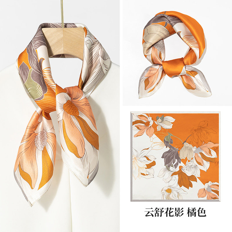 100%桑蚕丝真丝丝巾女围巾方巾披肩外搭2025新款高级感送人礼物