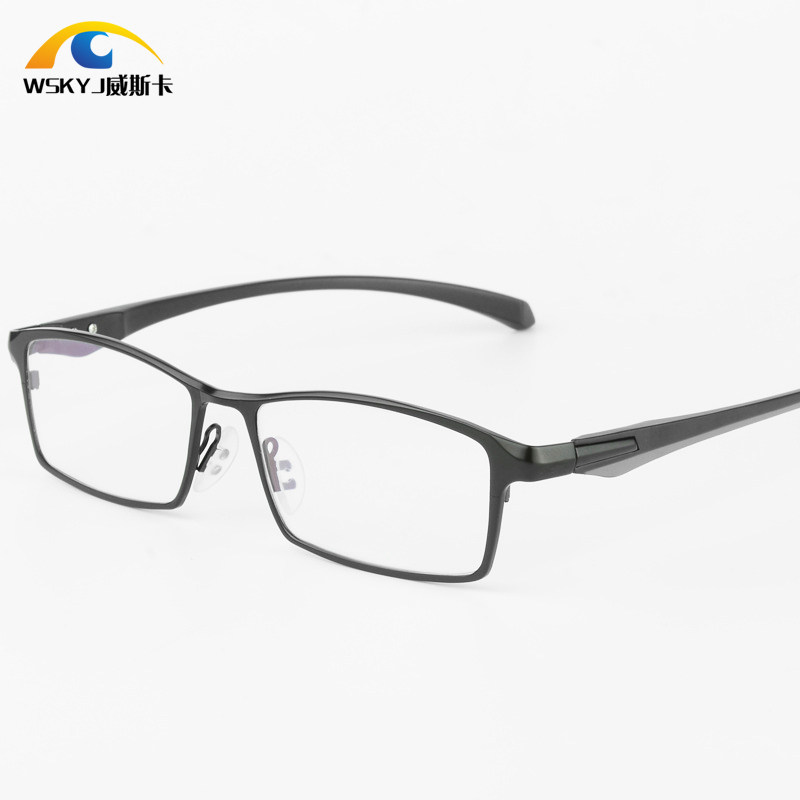 商务男士全框眼镜架舒适TR90镜腿平光防蓝光变色防雾镜片成品9064