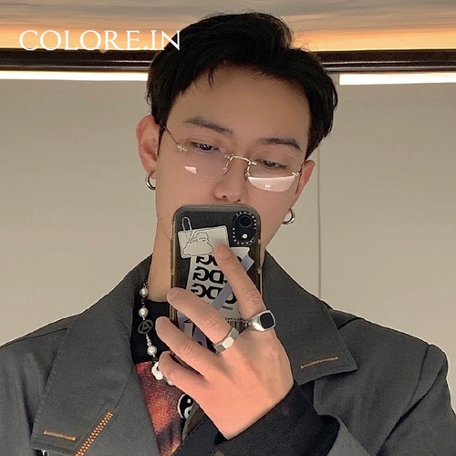 Мужские очки без оправы Kagami, модный стиль, красивый, элитный, элегантный, подлый, близорукий, могут быть оснащены оправами для очков по рецепту.