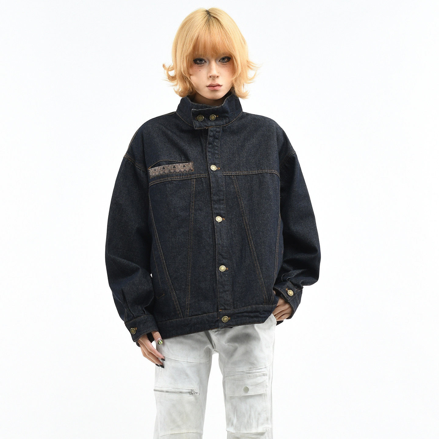 OV原创复古游牧解构拼接工装翻领牛仔外套女春季宽松休闲夹克男潮,女装/女士精品,短外套,淘宝优惠券,粉丝福利购,淘宝优惠卷