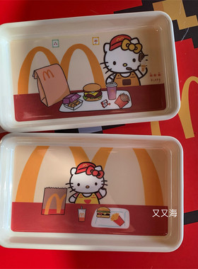 【又又海】可爱卡通麦当当kitty密胺托盘少女心早餐盘水果盘子