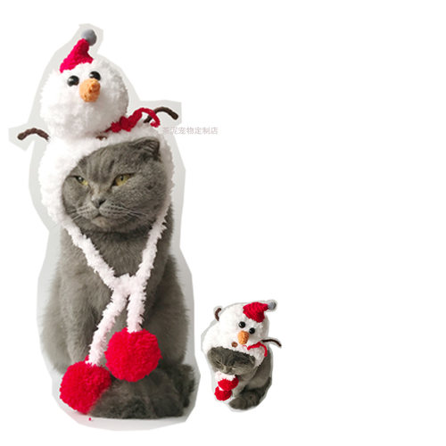 猫帽子宠物雪人英短美短狗