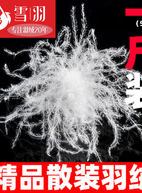 散装羽绒一斤装羽绒服羽绒被枕原料填充物95大朵白鹅白鸭绒羽绒毛