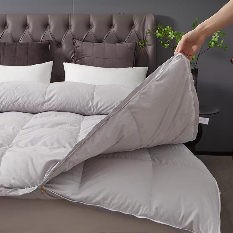 羽绒被壳子母被二合一拉链款 全棉防钻绒被套 半成品DIY自己充绒