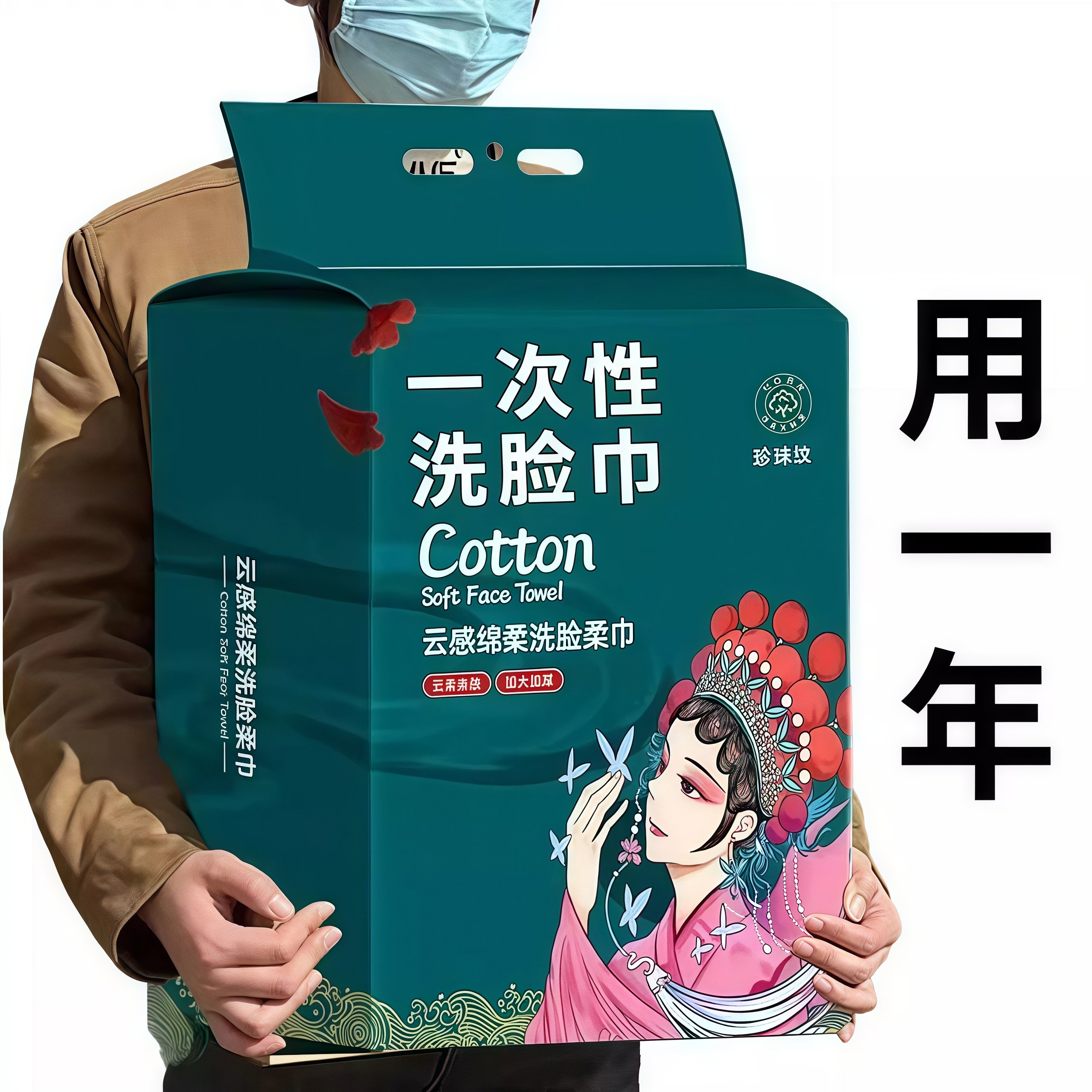 洗脸国风悬挂式洗脸巾一次性棉柔巾美容院加厚不掉毛特厚新,家庭/个人清洁工具,一次性抹布,淘宝优惠券,粉丝福利购,淘宝优惠卷