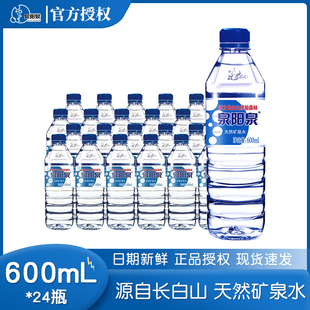 饮用水小瓶水 一整箱包装 泉阳泉天然矿泉水600ml 24瓶装