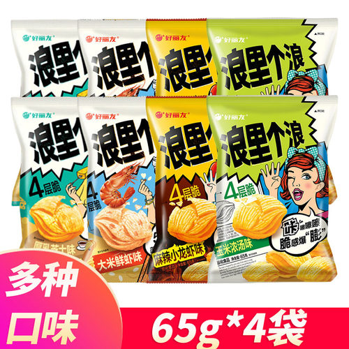 好丽友大米鲜虾味厚烧芝士味