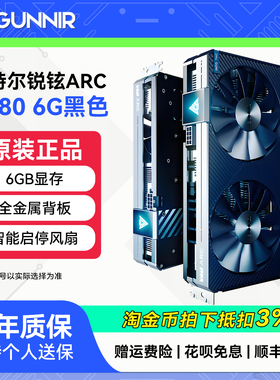 Gunnir蓝戟英特尔ARC A380/310 Photon 6G台式机电脑电竞独立显卡