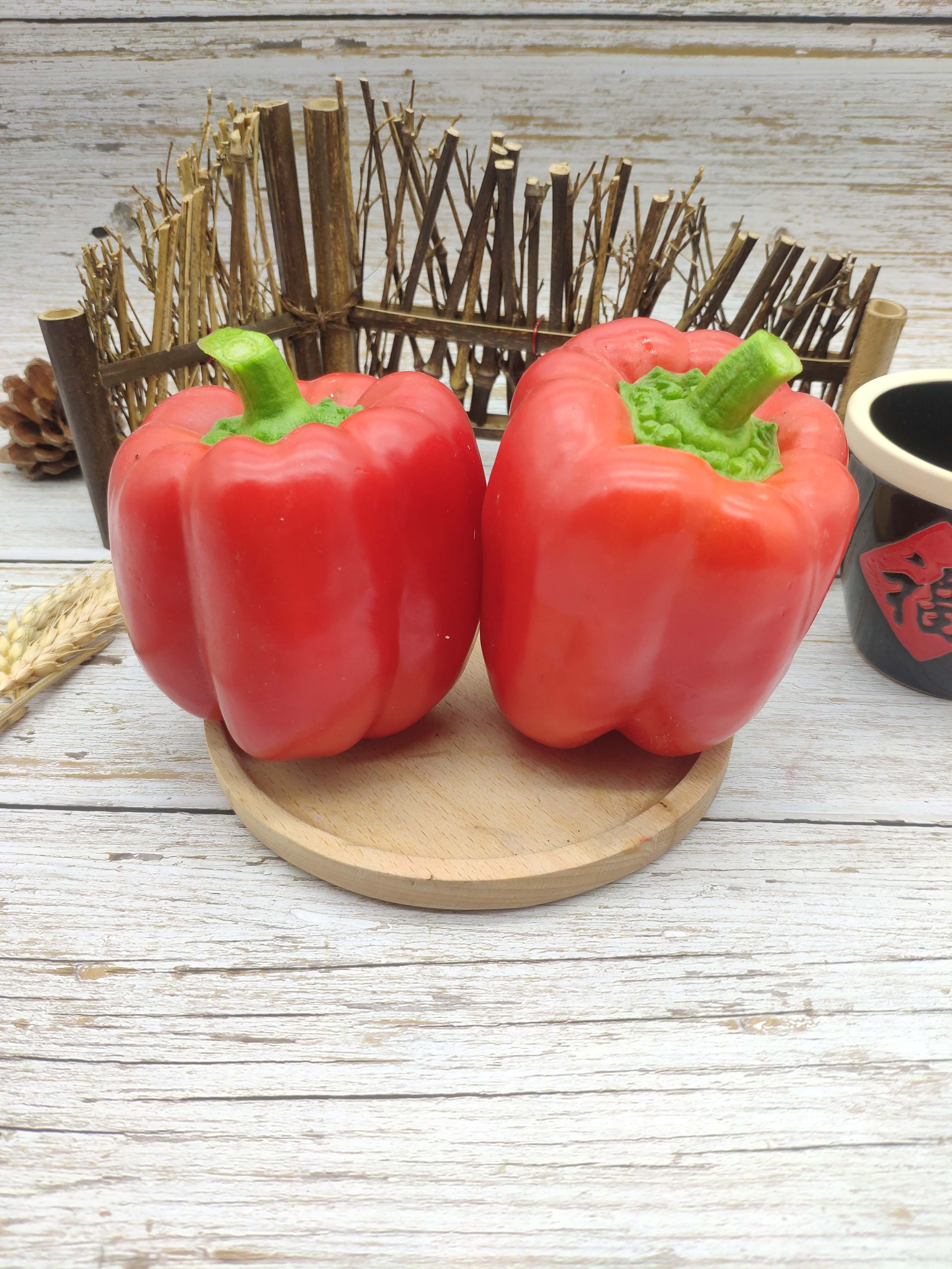 新鲜蔬菜红彩椒 红椒 西椒 灯笼椒 沙拉圆椒 甜辣椒 不辣哦500克