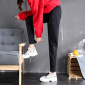 冬加厚束脚哈伦裤 子春秋2024新款 女加绒宽松秋冬休闲萝卜裤 运动裤