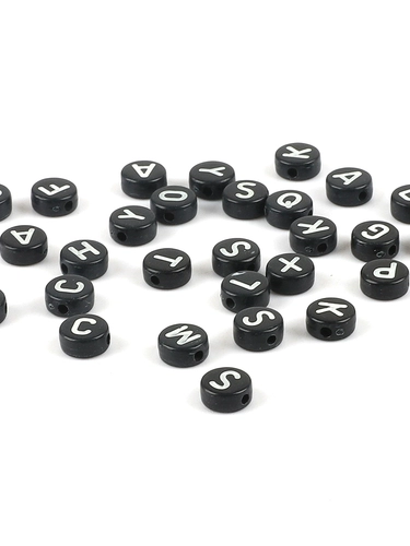 Акриловые бусины с буквами, ручка, браслет из бисера, ожерелье, аксессуар, набор материалов, английские буквы, «сделай сам»