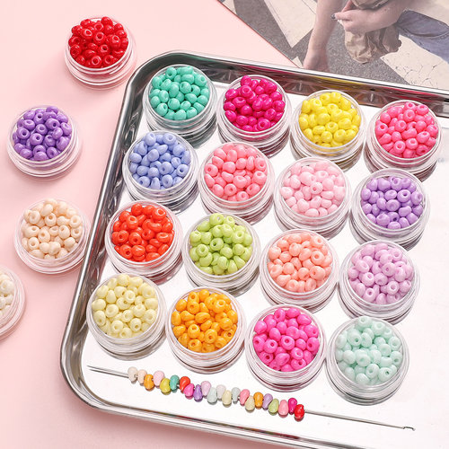 5x5mm水滴玻璃实色烤漆米珠