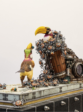 杜鹃鸟艺术雕塑摆件收藏品工艺品