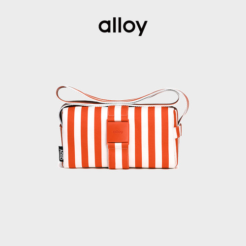 alloy条纹度假吐司包单肩斜挎包