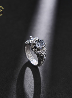 Arthur.k男女925银手工小丑戒指