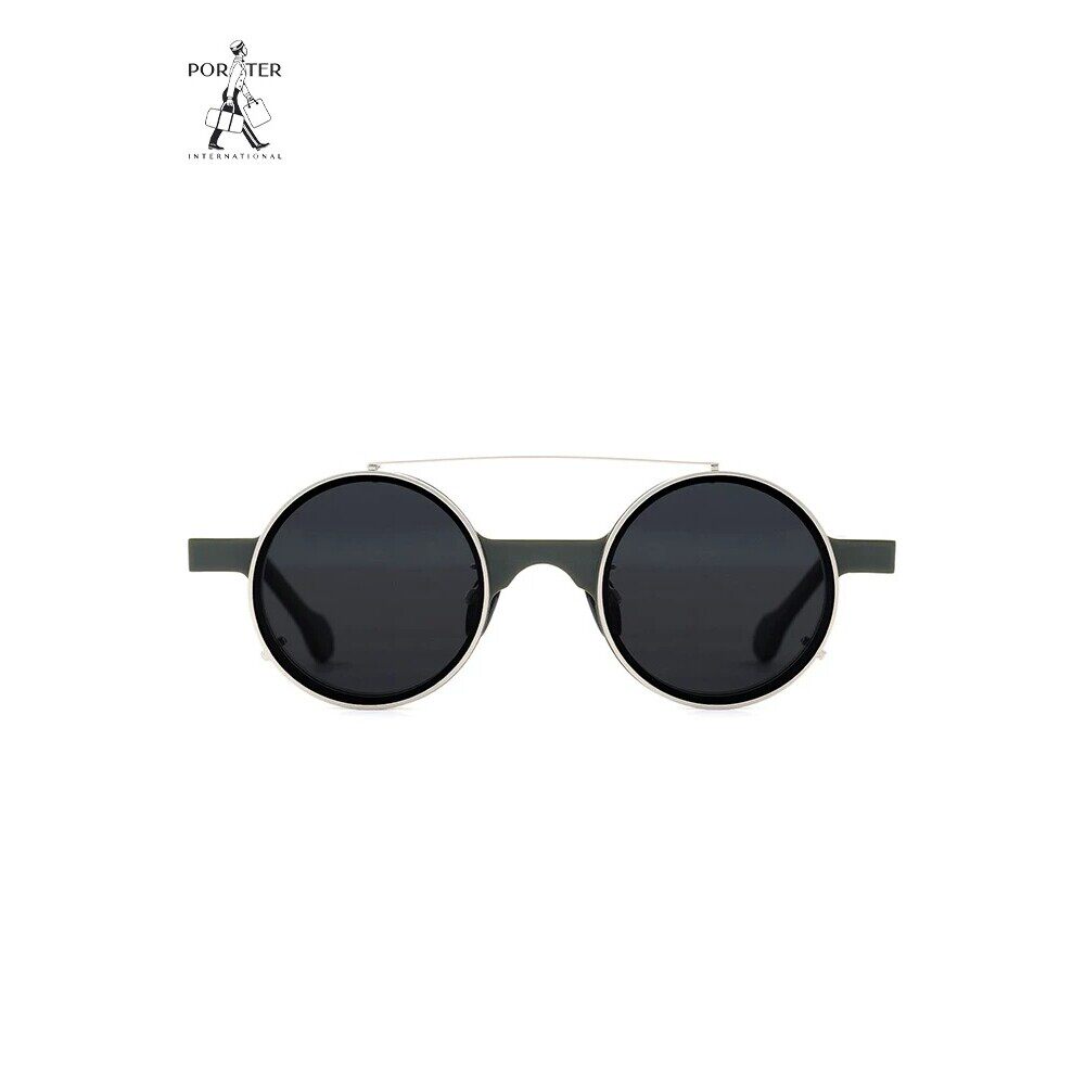 PORTER X CLASSICO联名款胶框外挂式墨镜复古高级感圆框太阳眼镜