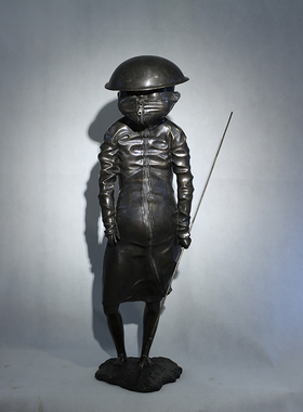 武士雕塑铜雕艺术品收藏摆件
