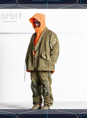 Norbit×ALPHA联名款N3B日式工作服夹克复古工装风多口袋宽松外套