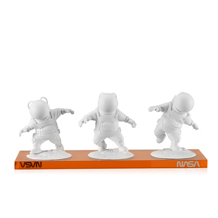 SECRET NASA航天员摆件模型哑白PU树脂收藏品 BOBO三件套迷你版