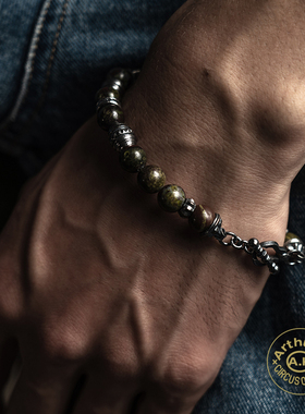 ArthurK中性925银串珠手链