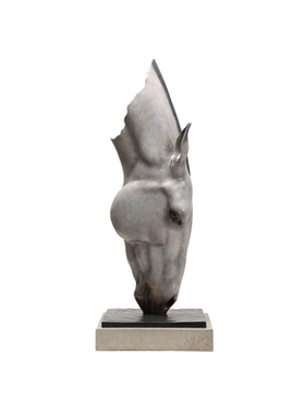 马头雕塑摆件玄关轻奢高档