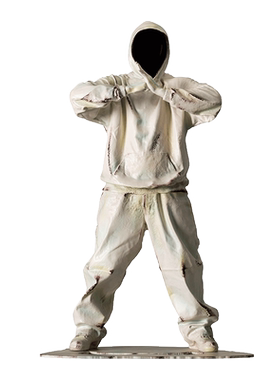 无面卫衣少年雕塑无脸造型艺术摆