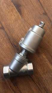 304不锈钢气动角座阀 高温蒸汽Y型内螺纹丝扣角座阀门 DN25 40 50