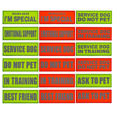 服务犬SERVICE DOG宠物工作狗反光背心贴片魔术贴章 in training
