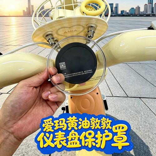 适用爱玛墩墩贝壳仪防水表罩盖膜