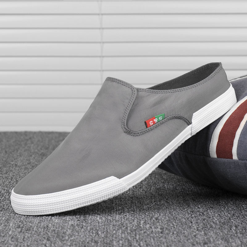 2021夏季新款半拖鞋男百搭一脚蹬帆布鞋男士潮鞋休闲板鞋透气防臭|msdalam kategori Kasut lelaki popular, kasut kanvas - dari Buy2taobao.com untuk memberikan perkhidmatan ejen Taobao profesional membeli