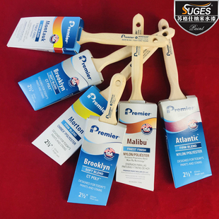 原装进口斜角刷艺术漆工具分色刷乳胶漆斜角毛刷长柄收边油漆刷子