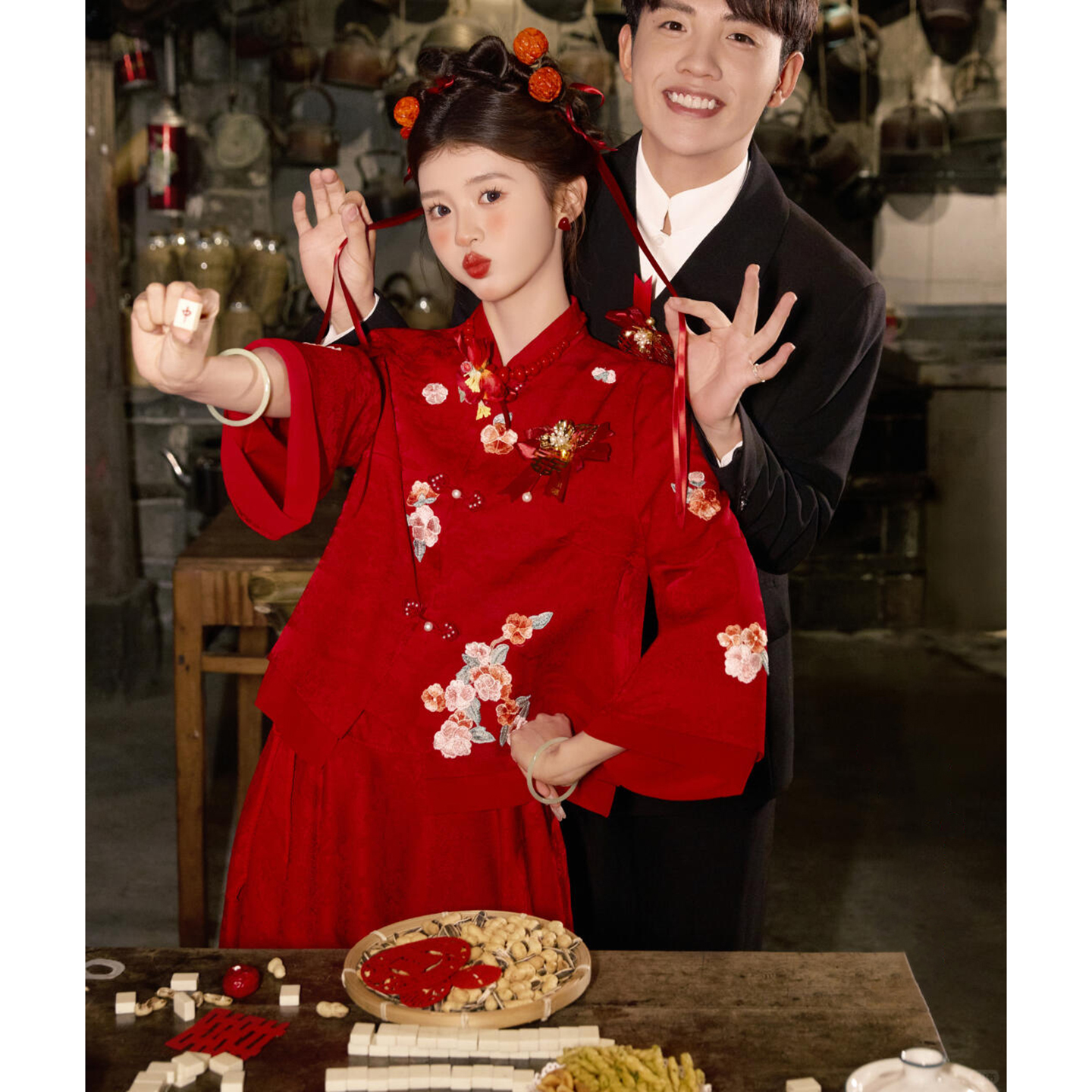 订婚礼服旗袍婚礼当天便装