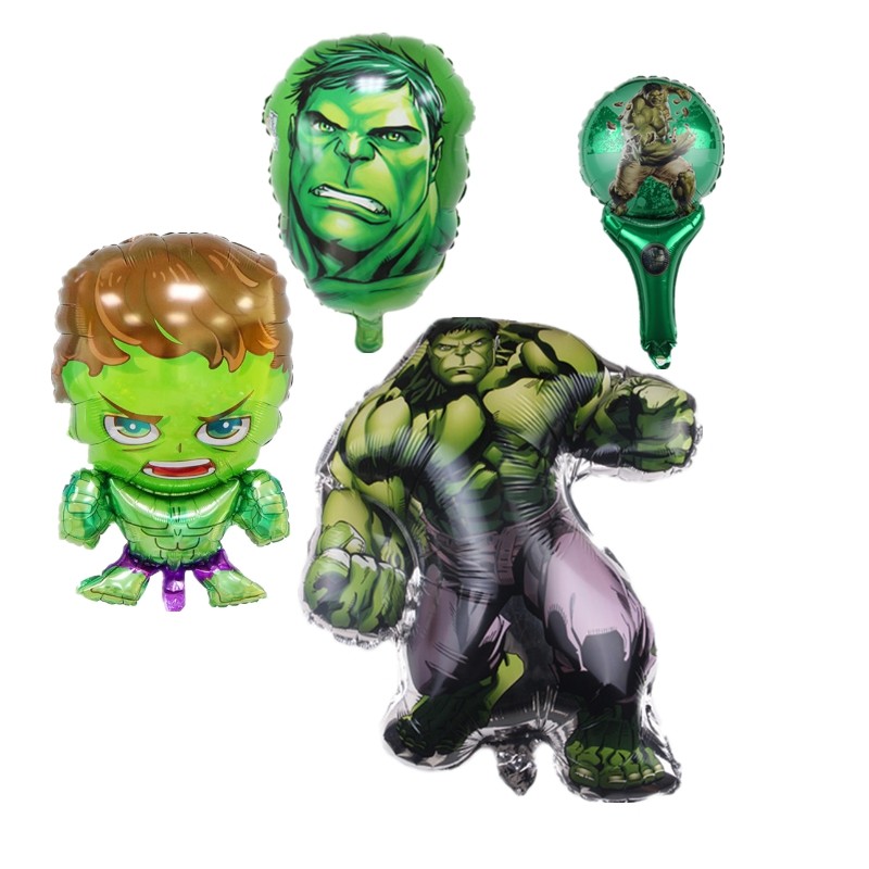 the hulk主题装饰男孩周岁生日派对趴体气球浩克造型铝箔卡通气球