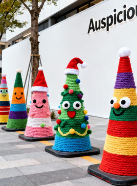 2026圣诞毛衣装饰彩色球节日装扮