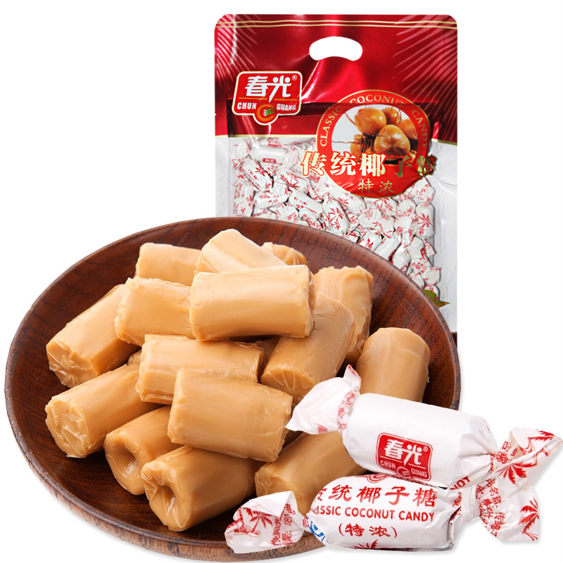 买5送1 春光传统特浓椰子糖550克 传统美味 海南椰子糖