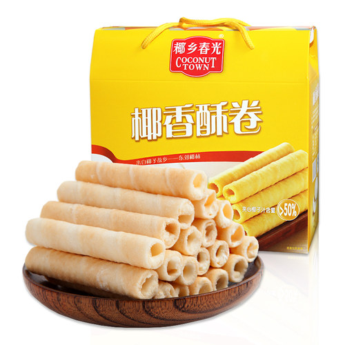 海南特产椰乡春光椰香酥卷椰子
