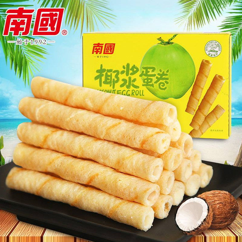 海南  南国椰浆蛋卷榴莲蛋卷180克 椰香就是好吃