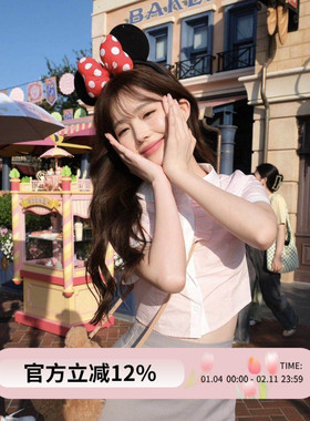 米妮米老鼠波点蝴蝶结发箍迪士尼头箍卡通游乐园头饰儿童拍照发饰